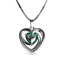 Laden Sie das Bild in den Galerie-Viewer, Grünes Herz Halskette
