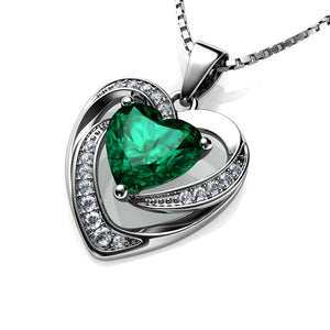 Grünes Herz Halskette